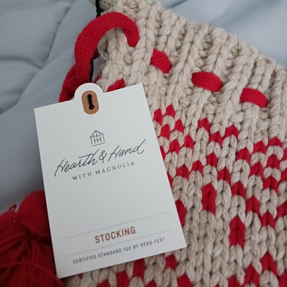 Hearth and Hand with Magnolia chunky knit christmas stockings - Picture 2 of 3